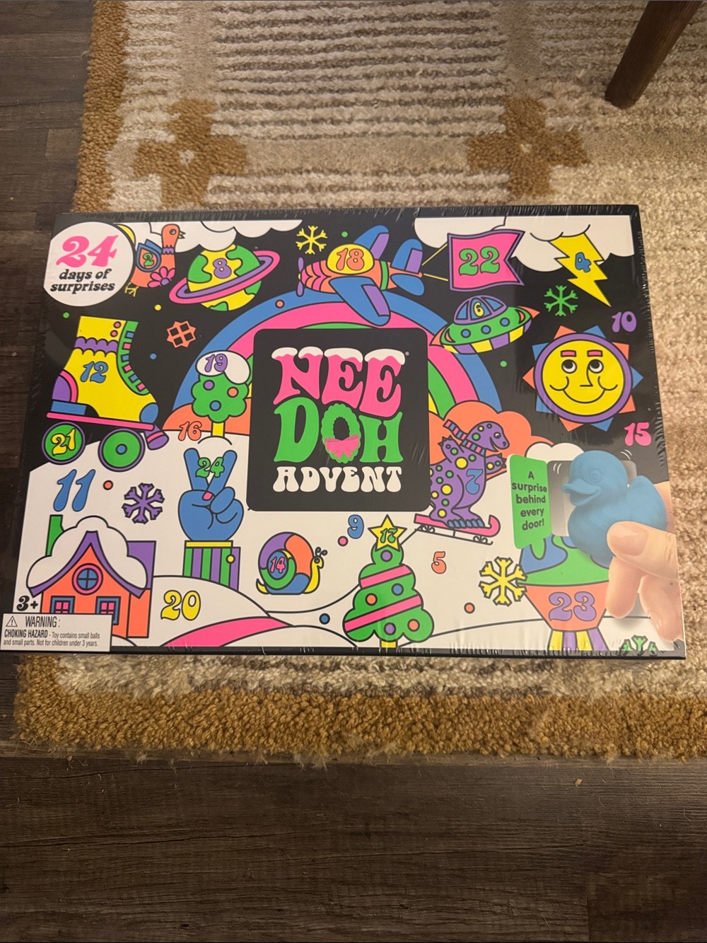 Needoh Advent Calendar Kids Toy - Colorful Holiday Surprise (Multicolor)